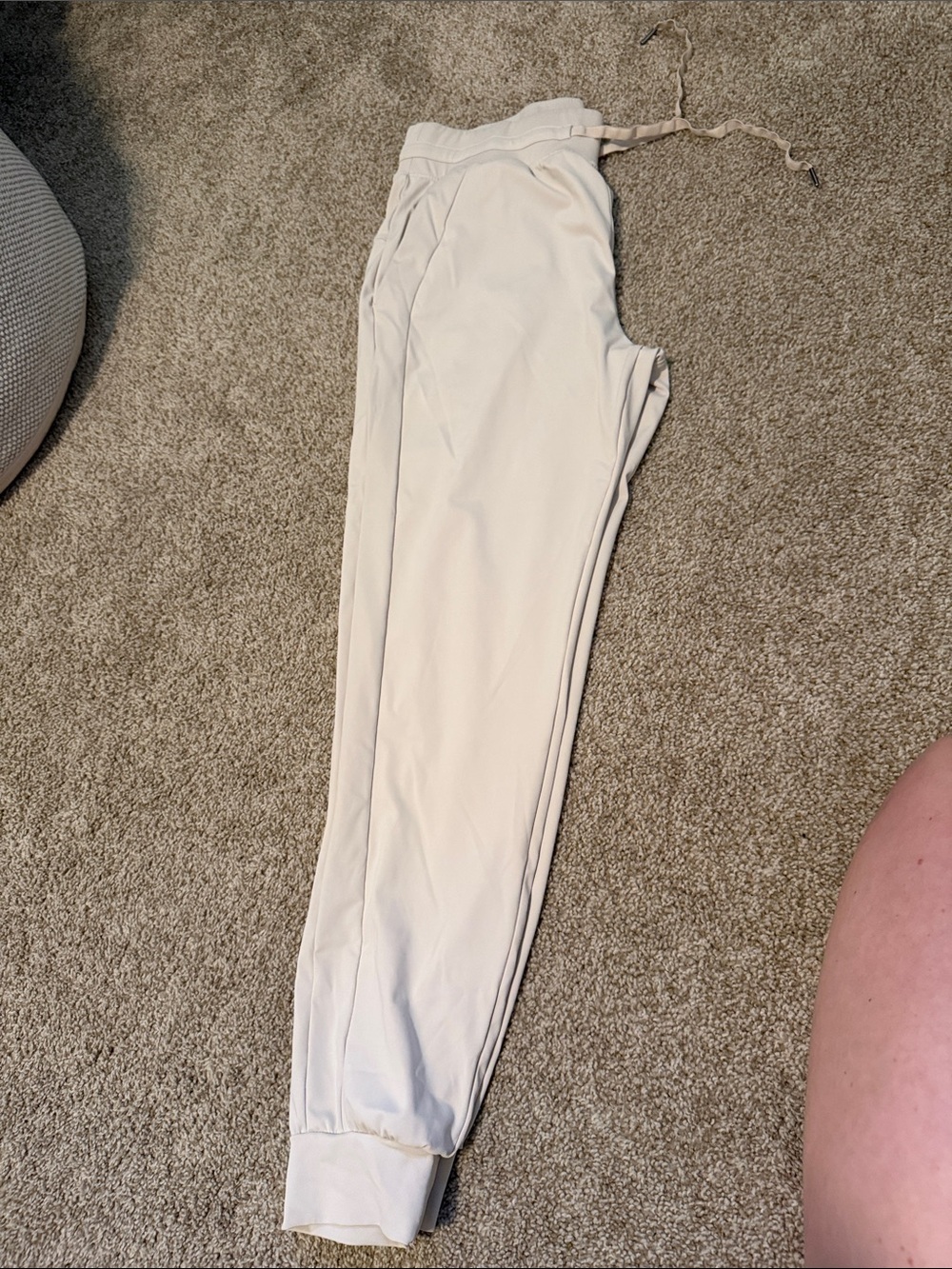 Amazon Women's Cream Track Joggers - Drawstring Waist